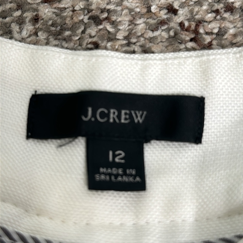 J crew white linen lined wide leg high rise pants size 12 - Picture 5 of 8